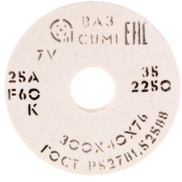 Круг шлифовальный 1 (300х40х76 мм; 25 А; 25СМ F60 K/L) Волжский абразивный завод 004841