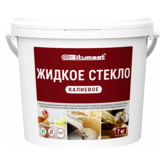 Калиевое жидкое стекло Bitumast 7 кг 4607952907782 Калиевое жидкое стекло Bitumast 7 кг 4607952907782