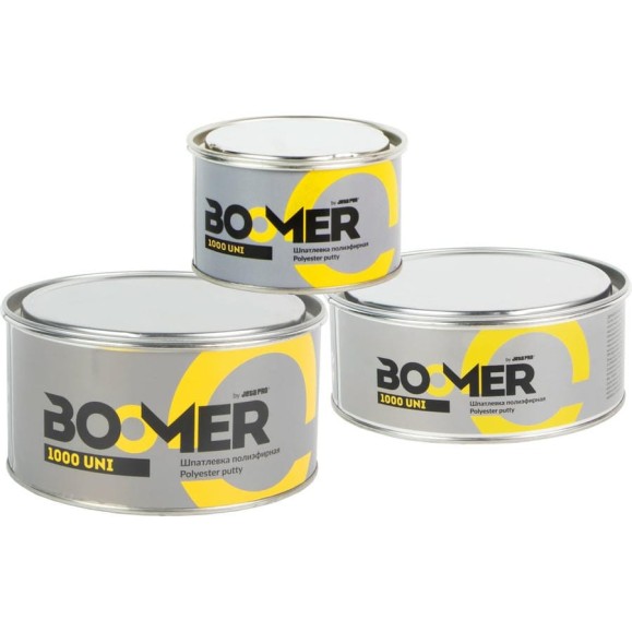Полиэфирная универсальная шпатлевка BOOMER Uni 1.0+0.02 кг 1000/1