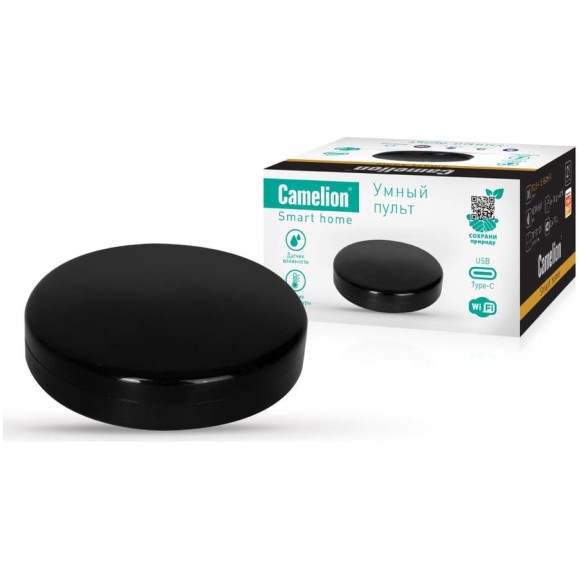 Пульт д/у Camelion Smart Home RC/SH-1/HS/WIFI (с датчиком температуры и влажности WiFi) 14801 Пульт д/у Camelion Smart Home RC/SH-1/HS/WIFI (с датчиком температуры и влажности WiFi) 14801