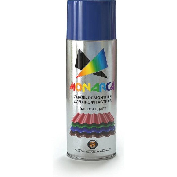 Аэрозольная эмаль для профнастила MONARCA RAL5005 сигнальный синий 75005 Аэрозольная эмаль для профнастила MONARCA RAL5005 сигнальный синий 75005