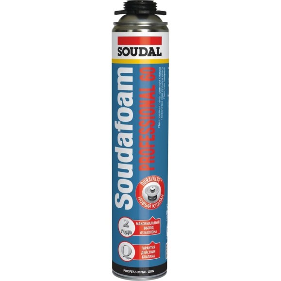 Пистолетная пена SOUDAL Соудафоам Профессионал 60 113985 Пистолетная пена SOUDAL Соудафоам Профессионал 60 113985