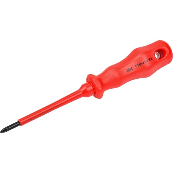 Диэлектрическая отвертка IEK ARMA2L 3 PH0x75 K2 A2L3-SC30-K2-PH-00-075 Диэлектрическая отвертка IEK ARMA2L 3 PH0x75 K2 A2L3-SC30-K2-PH-00-075