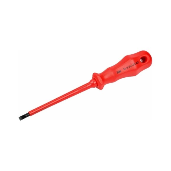 Диэлектрическая отвертка IEK ARMA2L 3 SL5,5x125 K2 A2L3-SC30-K2-SL-55-125 Диэлектрическая отвертка IEK ARMA2L 3 SL5,5x125 K2 A2L3-SC30-K2-SL-55-125
