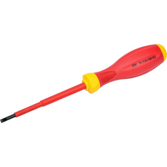 Диэлектрическая отвертка IEK ARMA2L 3 SL4,0x100 K3 A2L3-SC30-K3-SL-40-100 Диэлектрическая отвертка IEK ARMA2L 3 SL4,0x100 K3 A2L3-SC30-K3-SL-40-100