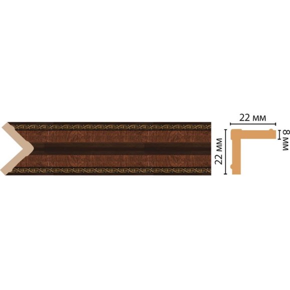 Угол Decomaster ДМ 22x22x2400 мм 116M-2 Угол Decomaster ДМ 22x22x2400 мм 116M-2