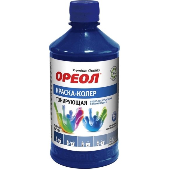 Тонирующая краска - колер ОРЕОЛ голубая лагуна, 0.73 кг 5682