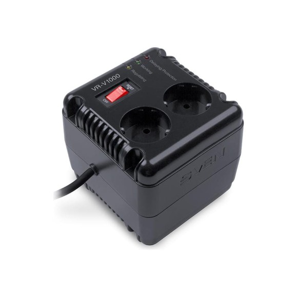 Стабилизатор SVEN VR-V1000 (500Вт,Входное 184-285В, 2×CEE7/4+1×ІЕС320 розеток) SV-015572 Стабилизатор SVEN VR-V1000 (500Вт,Входное 184-285В, 2×CEE7/4+1×ІЕС320 розеток) SV-015572