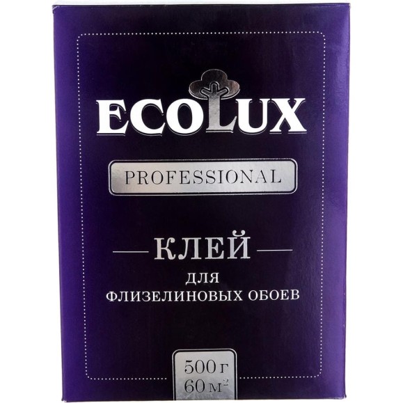 Клей для обоев ECOLUX PROFESSIONAL Флизелин 500 г 4607133681210 Клей для обоев ECOLUX PROFESSIONAL Флизелин 500 г 4607133681210