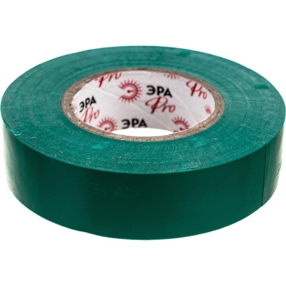 Изолента ЭРА PRO150GREEN ПВХ, профессиональная, 19 мм х 20 м х 150 мкм, зеленая Б0057291 Изолента ЭРА PRO150GREEN ПВХ, профессиональная, 19 мм х 20 м х 150 мкм, зеленая Б0057291