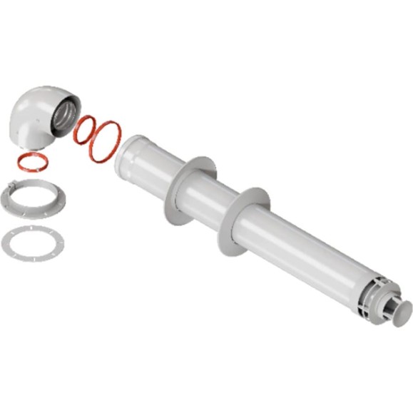 Комплект дымохода ROMMER стандарт 60/100 - 900 мм в комплекте фланец RG0091CSP6F5Q7 Комплект дымохода ROMMER стандарт 60/100 - 900 мм в комплекте фланец RG0091CSP6F5Q7