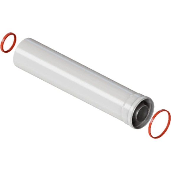 Коаксильный раструбный удлинитель дымохода ROMMER 60/100 l 1500 RCA-6010-001500 RG0091CSP6H5QE Коаксильный раструбный удлинитель дымохода ROMMER 60/100 l 1500 RCA-6010-001500 RG0091CSP6H5QE