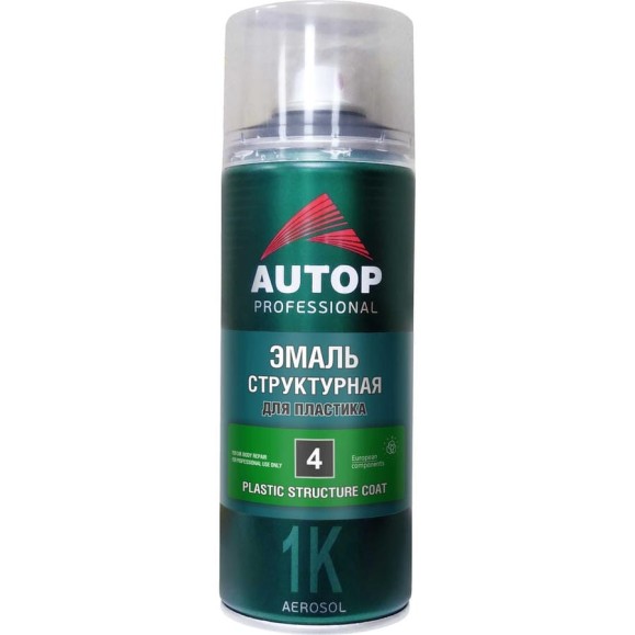 Эмаль структурная для пластика AUTOP Professional №4 крупная, серый, аэрозоль 520 мл ATP-A07798 Эмаль структурная для пластика AUTOP Professional №4 крупная, серый, аэрозоль 520 мл ATP-A07798