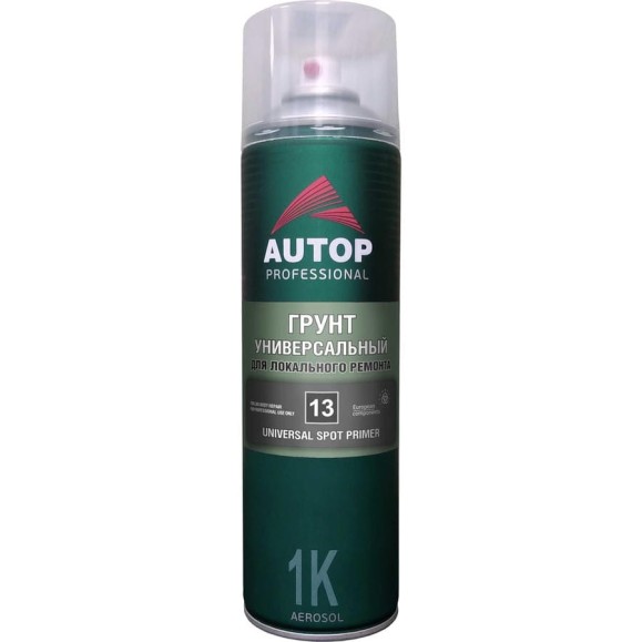 Грунт акриловый универсальный для локального ремонта  AUTOP Professional №13, серый, аэрозоль 650 мл ATP-A07277