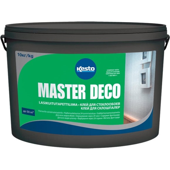 Готовый клей для стеклообоев Kesto MASTER DECO 10 кг 80645 Готовый клей для стеклообоев Kesto MASTER DECO 10 кг 80645