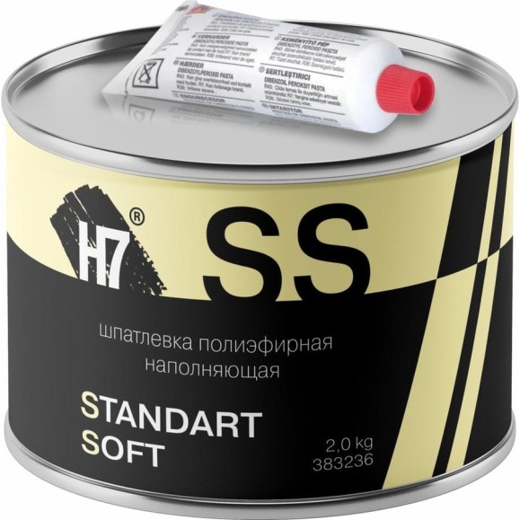 Полиэфирная наполняющая шпатлевка H7 Standard Soft 2кг 383236 Полиэфирная наполняющая шпатлевка H7 Standard Soft 2кг 383236