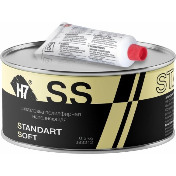 Полиэфирная наполняющая шпатлевка H7 Standard Soft 0,5кг 383212 Полиэфирная наполняющая шпатлевка H7 Standard Soft 0,5кг 383212