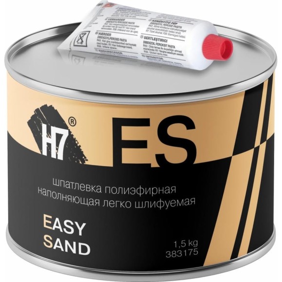 Полиэфирная наполняющая шпатлевка H7 легко шлифуемая Easy Sand 1,5кг 383175 Полиэфирная наполняющая шпатлевка H7 легко шлифуемая Easy Sand 1,5кг 383175