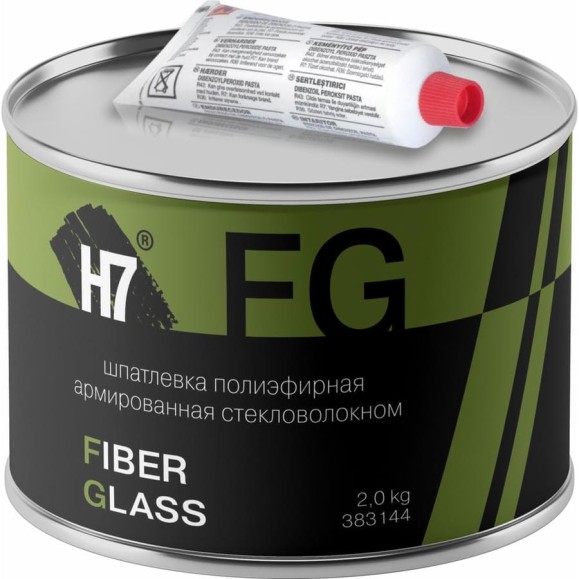 Полиэфирная шпатлевка H7 Fiber Glass армированная стекловолокном 2кг 383144 Полиэфирная шпатлевка H7 Fiber Glass армированная стекловолокном 2кг 383144