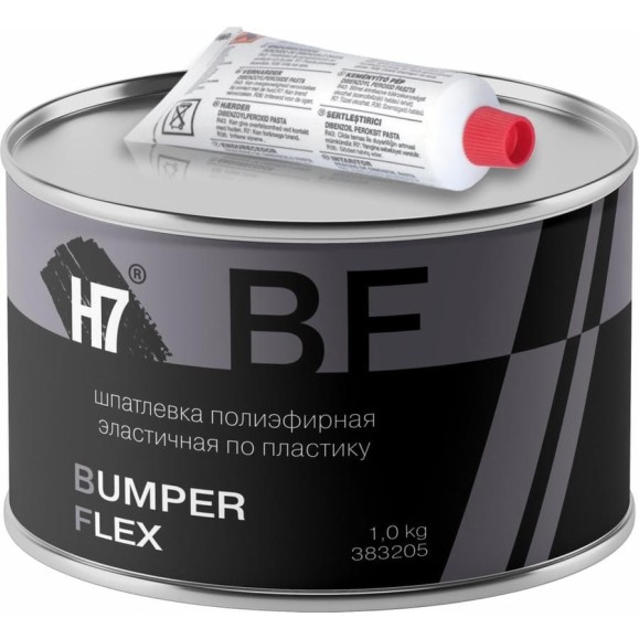 Полиэфирная шпатлевка H7 Bumper Flex эластичная по пластику 1кг 383205 Полиэфирная шпатлевка H7 Bumper Flex эластичная по пластику 1кг 383205