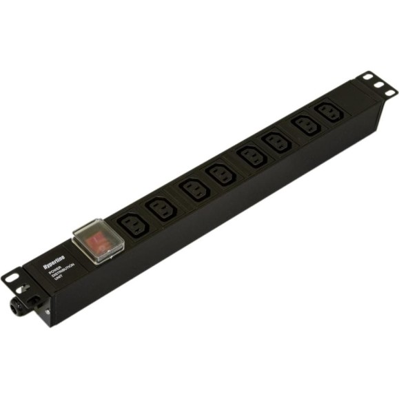 Блок розеток Hyperline SHE19-8IEC-S-CB для 19 Блок розеток Hyperline SHE19-8IEC-S-CB для 19