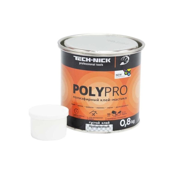 Клей полиэфирный TECH-NICK PolyPro (медовый/густой) 0,8 кг 170.210.146 Клей полиэфирный TECH-NICK PolyPro (медовый/густой) 0,8 кг 170.210.146