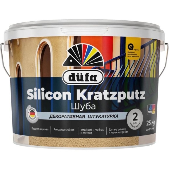 Штукатурка Dufa Silicone Kratzputz, 25 кг МП00-009673 Штукатурка Dufa Silicone Kratzputz, 25 кг МП00-009673