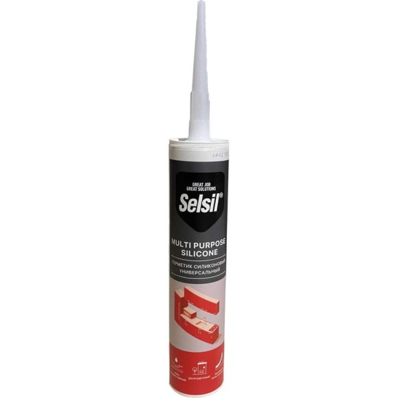 Герметик универсальный силиконовый Selsil Multi Purpose Silicone белый 102809010 Герметик универсальный силиконовый Selsil Multi Purpose Silicone белый 102809010
