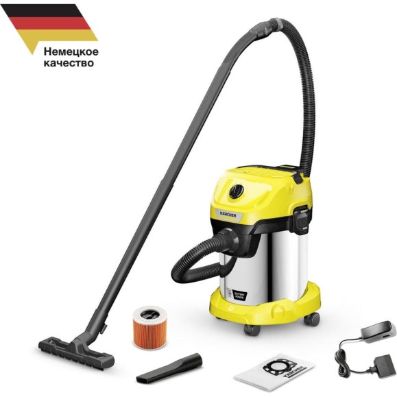 Пылесос Karcher WD 3-18 S Battery Set V-17/20 1.628-576.0 Пылесос Karcher WD 3-18 S Battery Set V-17/20 1.628-576.0