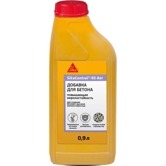 Добавка для создания бетонов с высокой морозостойкостью SIKA Control-95 Aer 0,9л. 670989