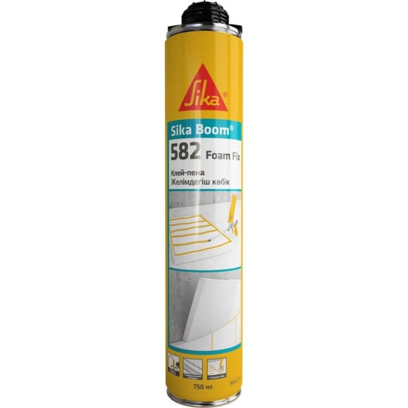 Профессиональная полиуретановая клей-пена SIKA Boom-582 Foam Fix, 750 мл, 880 гр 630952 Профессиональная полиуретановая клей-пена SIKA Boom-582 Foam Fix, 750 мл, 880 гр 630952