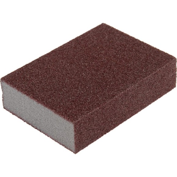 Губка абразивная шлифовальная мягкая 100x70x25 мм, P120 ТУНДРА 7291462