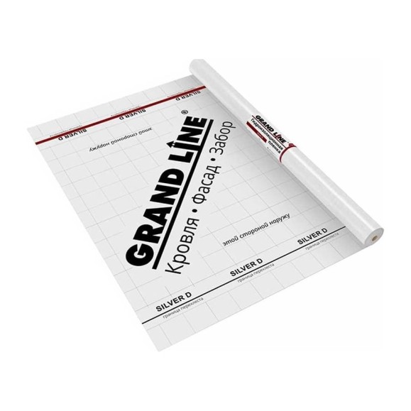 Гидроизоляционная пленка Grand Line silver d+tape 358704 Гидроизоляционная пленка Grand Line silver d+tape 358704
