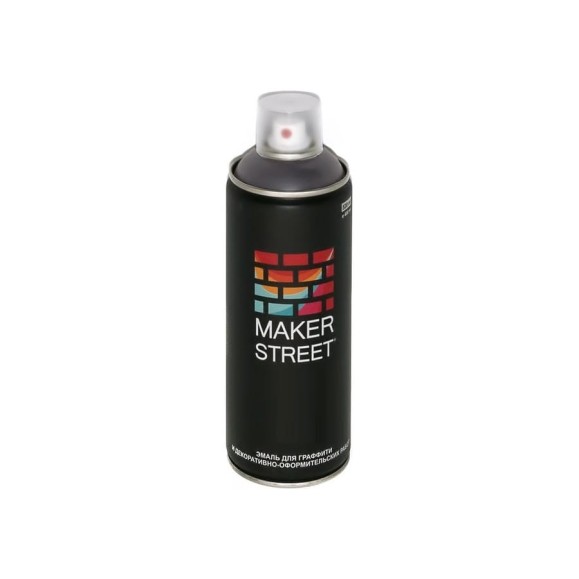Краска (эмаль) для граффити и декоративно-оформительских работ MAKERSTREET MS400 400 мл, 701 Темно-серый 361191 Краска (эмаль) для граффити и декоративно-оформительских работ MAKERSTREET MS400 400 мл, 701 Темно-серый 361191