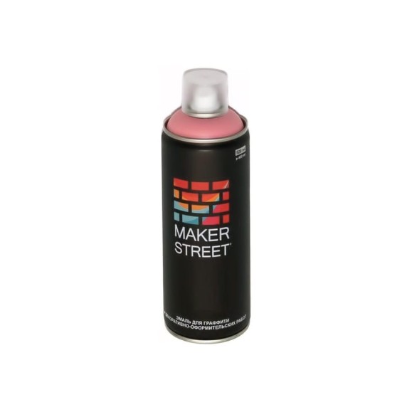 Краска (эмаль) для граффити и декоративно-оформительских работ MAKERSTREET MS400 400 мл, 303 Светло-розовый 361075 Краска (эмаль) для граффити и декоративно-оформительских работ MAKERSTREET MS400 400 мл, 303 Светло-розовый 361075