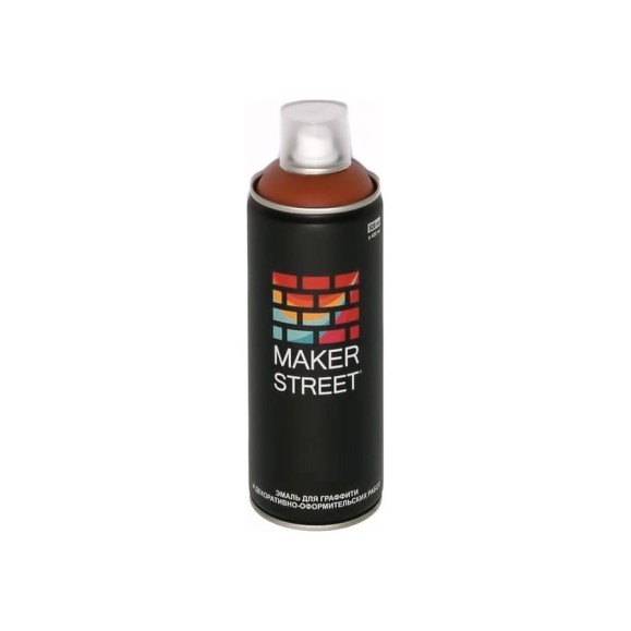 Краска (эмаль) для граффити и декоративно-оформительских работ MAKERSTREET MS400 400 мл, 800 Ореховый 361193 Краска (эмаль) для граффити и декоративно-оформительских работ MAKERSTREET MS400 400 мл, 800 Ореховый 361193
