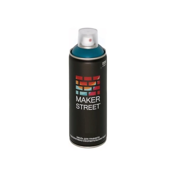 Краска (эмаль) для граффити и декоративно-оформительских работ MAKERSTREET MS400 400 мл, 607 Морская волна 361134 Краска (эмаль) для граффити и декоративно-оформительских работ MAKERSTREET MS400 400 мл, 607 Морская волна 361134