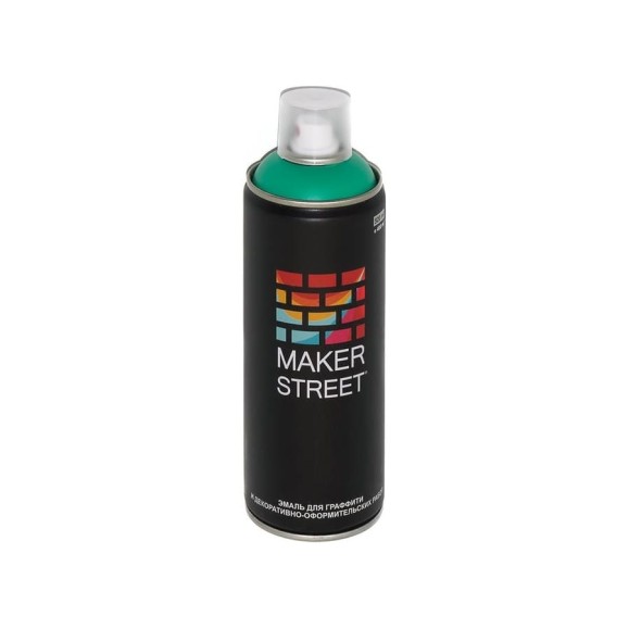 Краска (эмаль) для граффити и декоративно-оформительских работ MAKERSTREET MS400 400 мл, 612 Зеленая бирюза 361188 Краска (эмаль) для граффити и декоративно-оформительских работ MAKERSTREET MS400 400 мл, 612 Зеленая бирюза 361188