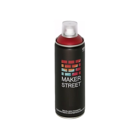 Краска (эмаль) для граффити и декоративно-оформительских работ MAKERSTREET MS400 400 мл, 204 Темно-красный 361037 Краска (эмаль) для граффити и декоративно-оформительских работ MAKERSTREET MS400 400 мл, 204 Темно-красный 361037