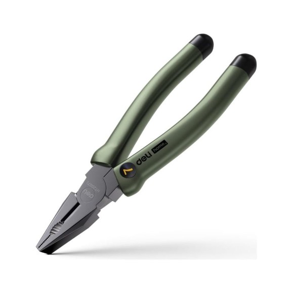 Комбинированные плоскогубцы DELI Home Series Green HT2007L 180 мм эксклюзивный дизайн, рукоятка софттач пластик, подарочная упаковка 112890 Комбинированные плоскогубцы DELI Home Series Green HT2007L 180 мм эксклюзивный дизайн, рукоятка софттач пластик, подарочная упаковка 112890