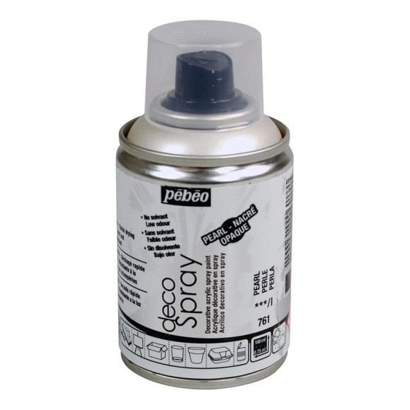 Краска PEBEO decoSpray на водной основе, аэрозоль, 100 мл, жемчужный перламутровый 530566 Краска PEBEO decoSpray на водной основе, аэрозоль, 100 мл, жемчужный перламутровый 530566
