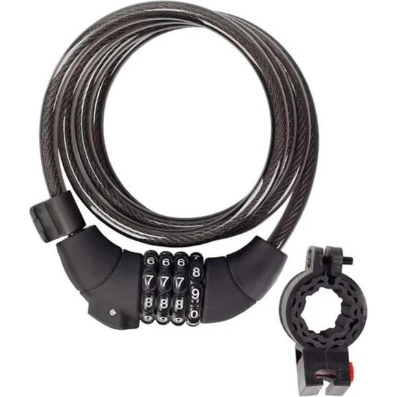 Тросовый кодовый замок Beroma 120 см 07707798 Тросовый кодовый замок Beroma 120 см 07707798