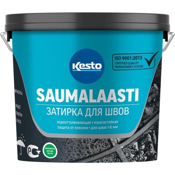 Затирка Kesto Saumalaasti 41 10 кг, средне-серый 81015 Затирка Kesto Saumalaasti 41 10 кг, средне-серый 81015