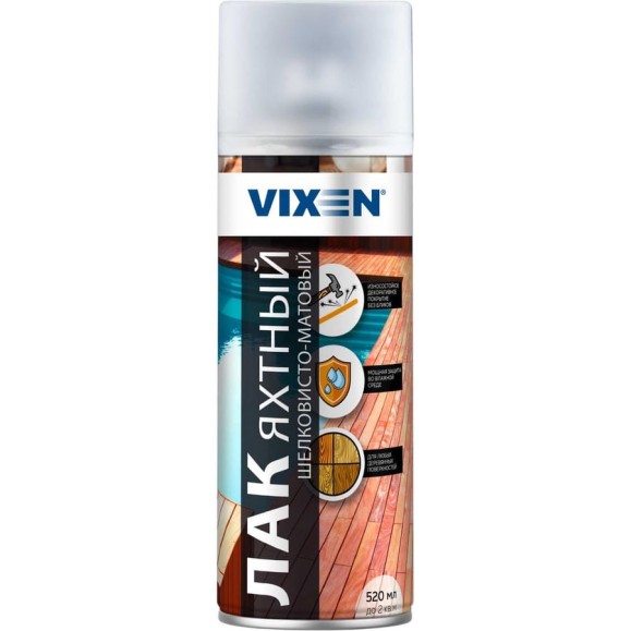 Яхтный лак Vixen шелковисто-матовый 520 мл VX24003 Яхтный лак Vixen шелковисто-матовый 520 мл VX24003