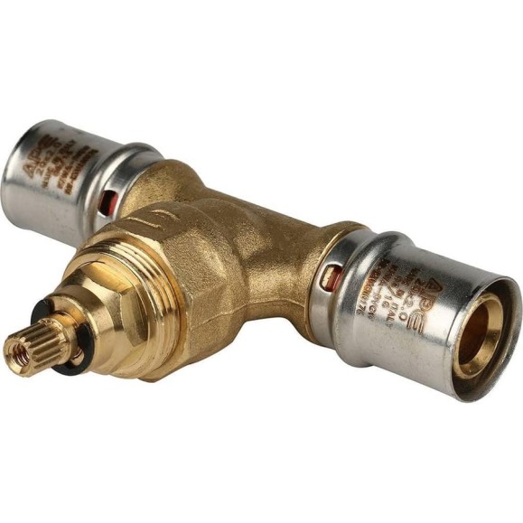 Вентиль с хромированной ручкой STOUT Sfp-0014-002020 20x20 для металлопластиковых труб, прессовой RG008S9C4TJJ4P