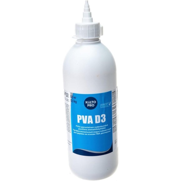 Водостойкий клей для дерева на основе ПВА дисперсии KIILTO PVA D3 0.5 кг T6560.930 Водостойкий клей для дерева на основе ПВА дисперсии KIILTO PVA D3 0.5 кг T6560.930