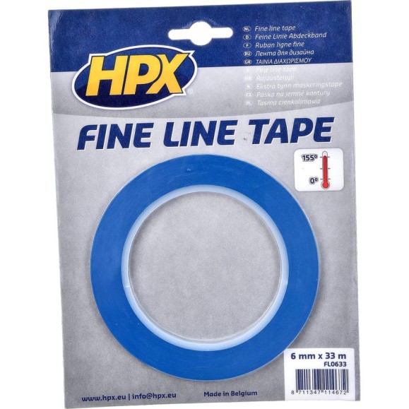 Лента для тонких контуров HPX FL0633 синяя, 6 мм x 33 м 5425014228601 Лента для тонких контуров HPX FL0633 синяя, 6 мм x 33 м 5425014228601
