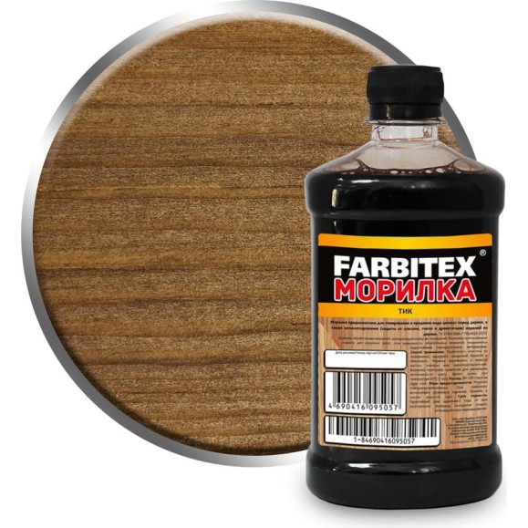 Морилка Farbitex (деревозащитная; водная; 0,5 л; тик) 4100008070 Морилка Farbitex (деревозащитная; водная; 0,5 л; тик) 4100008070