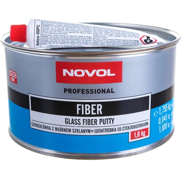 Шпатлевка Novol FIBER со стекловолокном 1.8 кг X6118502 Шпатлевка Novol FIBER со стекловолокном 1.8 кг X6118502