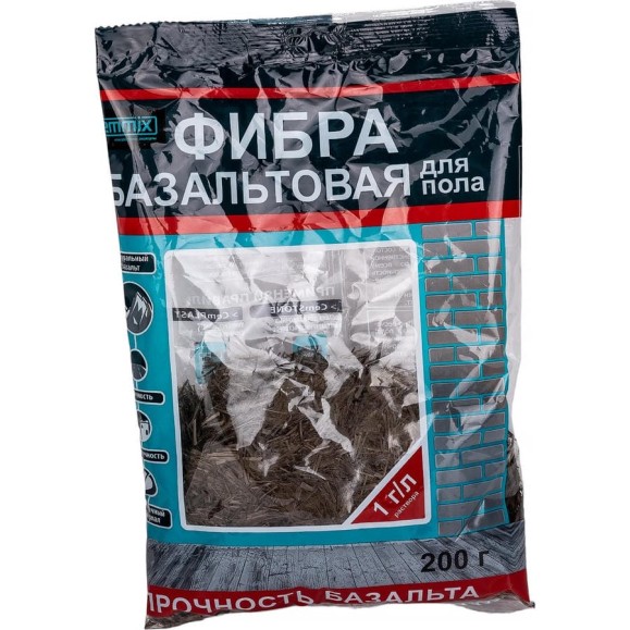 Базальтовая фибра CEMMIX Fibra R, пакет 200 г. 82553543 Базальтовая фибра CEMMIX Fibra R, пакет 200 г. 82553543